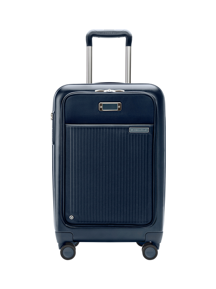 Briggs & Riley Essential 56cm Carry-On Expandable Spinner Suitcase, Navy, Navy