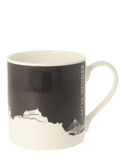 McLaggan Smith Edinburgh Skyline Bone China Mug, 350ml, Dark Sky, Multi
