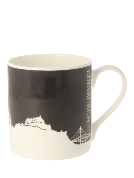 McLaggan Smith Edinburgh Skyline Bone China Mug, 350ml, Dark Sky, Multi