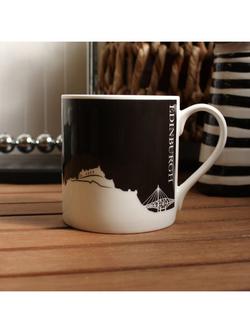 McLaggan Smith Edinburgh Skyline Bone China Mug, 350ml, Dark Sky - view 2, Multi