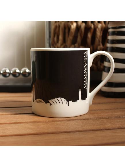 McLaggan Smith Glasgow Skyline Bone China Mug, 350ml, Dark Sky - view 2, Multi