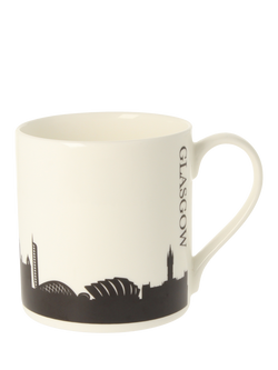 McLaggan Smith Glasgow Skyline Bone China Mug, 350ml, Light Sky, Multi