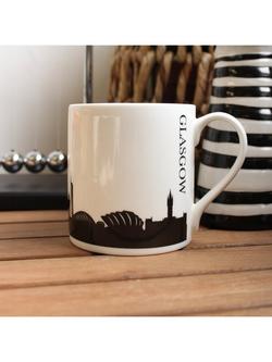 McLaggan Smith Glasgow Skyline Bone China Mug, 350ml, Light Sky - view 2, Multi