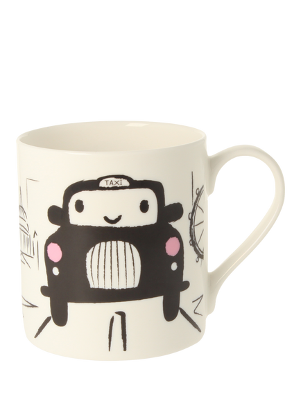 McLaggan Smith Little London Cab Bone China Mug, 350ml, Multi Multi