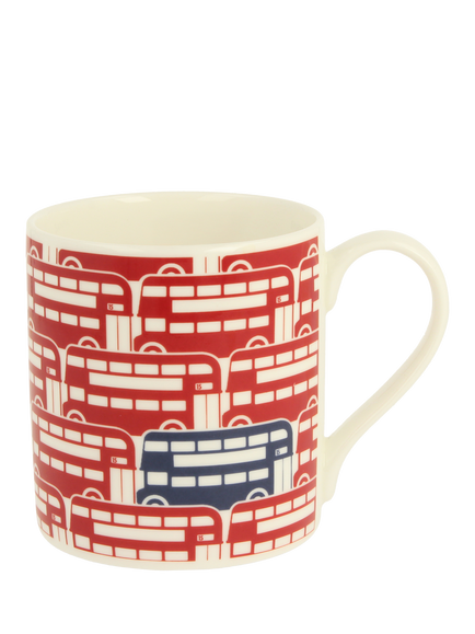 McLaggan Smith Red London Bus Bone China Mug, 350ml, Multi Multi