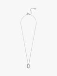 AllSaints Oval Link Pendant Necklace, Silver