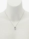 AllSaints Oval Link Pendant Necklace, Silver