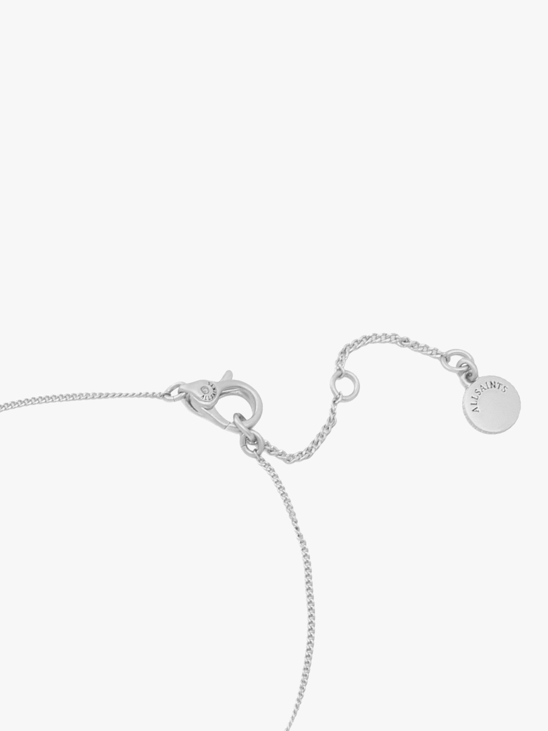 Product image 4 of 5, which shows AllSaints Oval Link Pendant Necklace, Silver