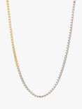 AllSaints Two Tone Collar Chain Necklace, Gold/Silver