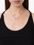 AllSaints Hexagon Link Necklace, Gold