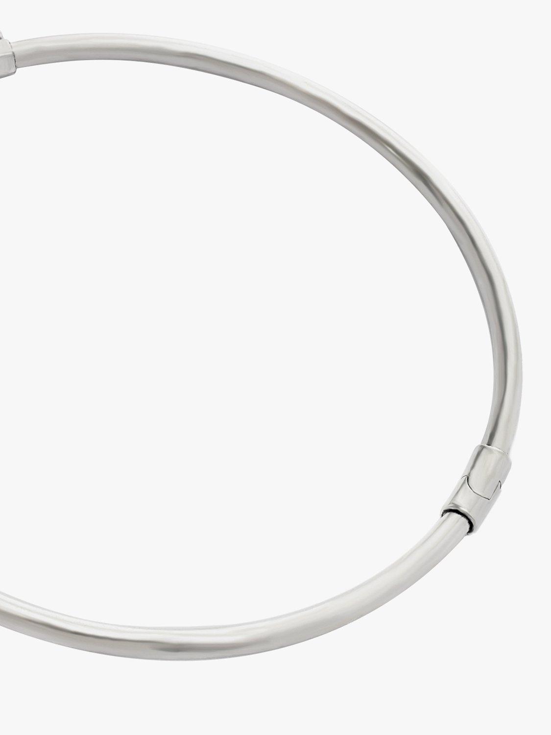 Product image 3 of 4, which shows AllSaints Hinged Collar Necklace, Silver