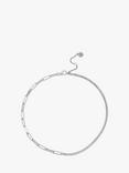 AllSaints Mixed Chain Necklace, Silver