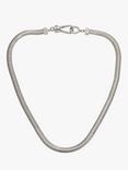 AllSaints Snake Chain Collar Necklace, Silver