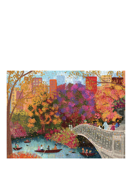 Galison Autumn on Bow Bridge Jigsaw Puzzle, 1000 Pieces - view 2, Multi