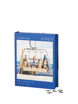 Galison Chairlift Puppies Jigsaw Puzzle, 1000 Pieces, Multi