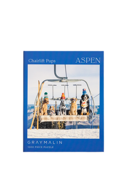 Galison Chairlift Puppies Jigsaw Puzzle, 1000 Pieces - view 2, Multi