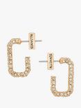 AllSaints Geometric Link Pavé Huggie Hoop Earrings