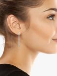 AllSaints Fringe Chain Earrings, Warm Silver