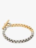 AllSaints Two Tone Link Bracelet, Gold/Silver