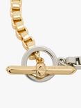 AllSaints Two Tone Link Bracelet, Gold/Silver