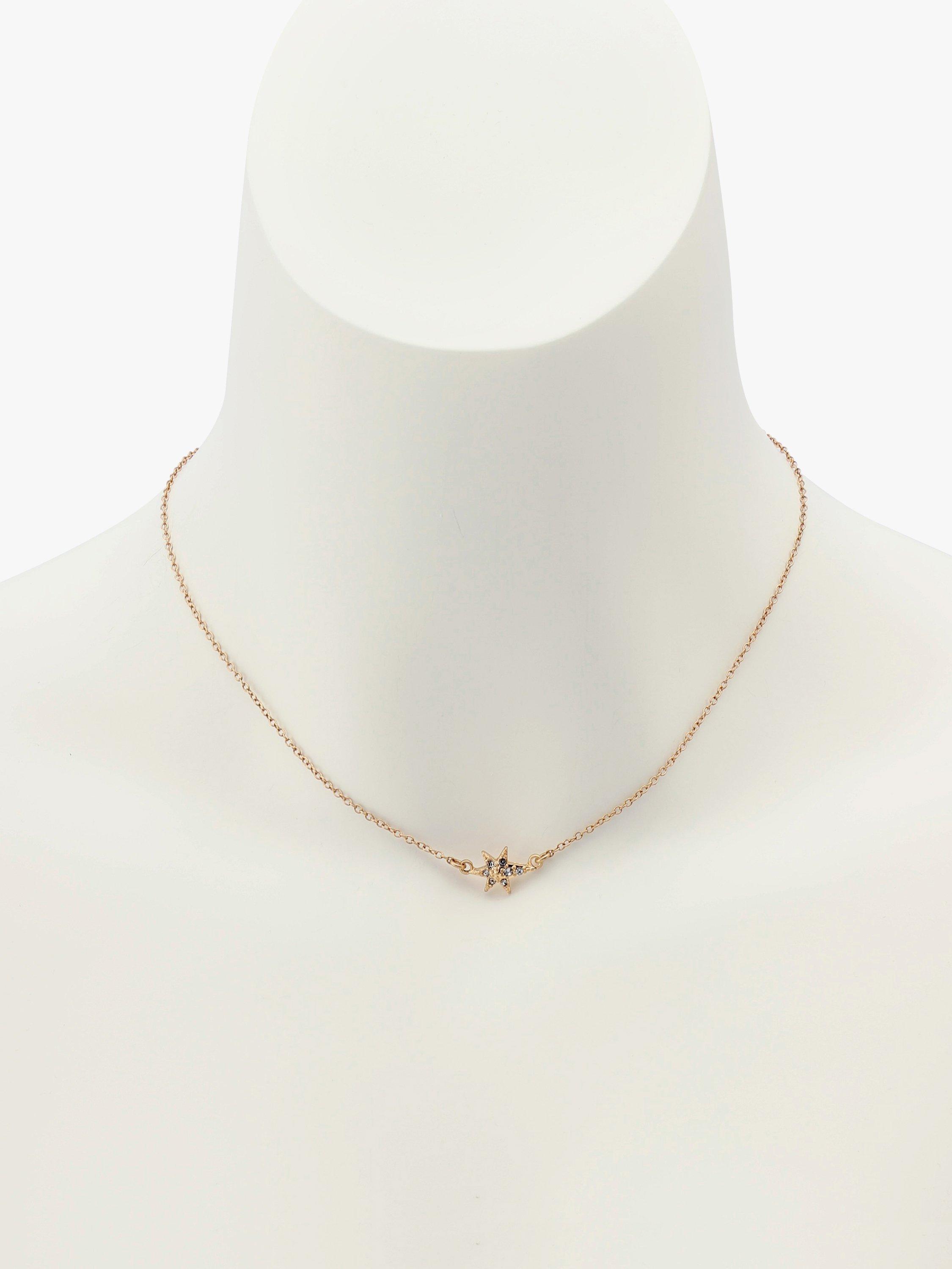 Product image 5 of 7, which shows AllSaints Celestial Star Pave Necklace and Stud Earrings Set, Gold