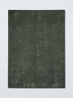 John Lewis Chunky Chenille Throw - view 2, Green Mid