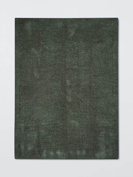 John Lewis Chunky Chenille Throw - view 2, Green Mid
