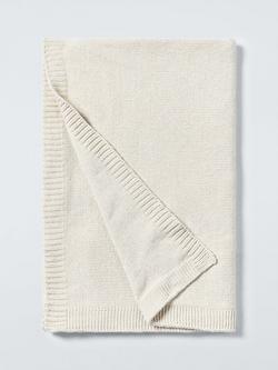 John Lewis Chunky Chenille Throw, Natural Cream