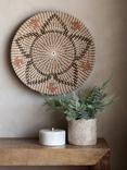 Gallery Direct Woven Seagrass Star Wall Hanging, Natural/Peach