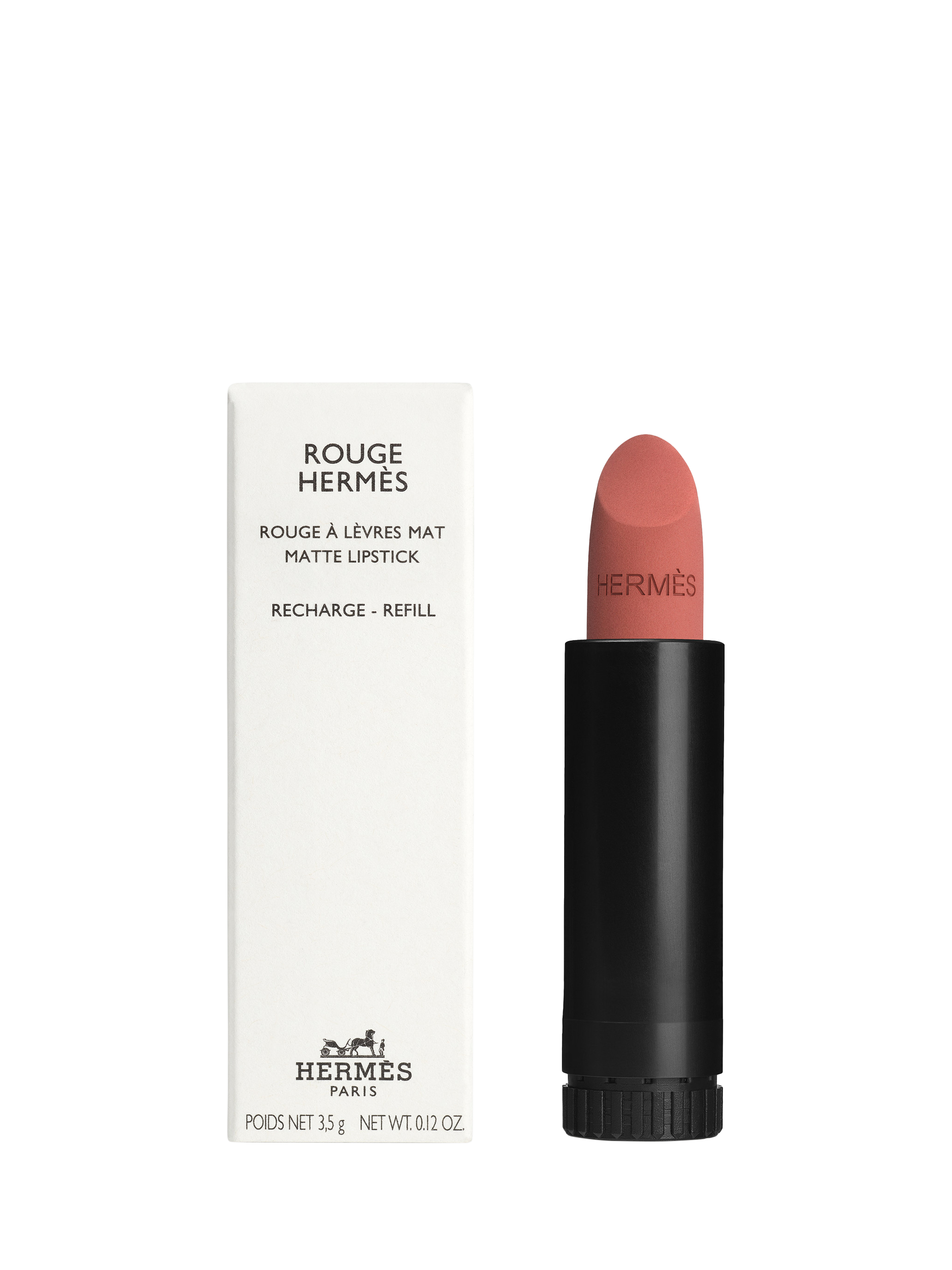 Product image 1 of 7, which shows Hermès Rouge Hermès Matte Lipstick, Refill, 23 Beige Doblis