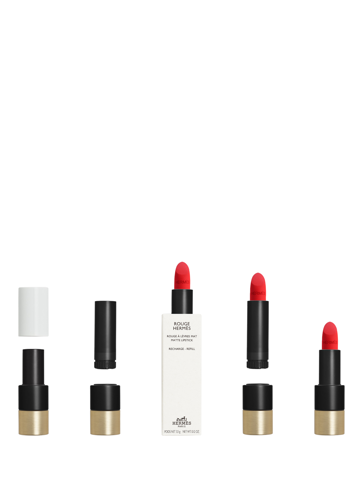 Product image 7 of 7, which shows Hermès Rouge Hermès Matte Lipstick, Refill, 23 Beige Doblis