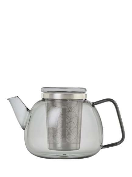 AdHoc Glass Teapot with Tea Infuser, 1.2L, Clear