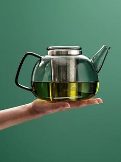 AdHoc Glass Teapot with Tea Infuser, 1.2L - view 2, Clear