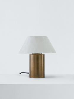 John Lewis Stonemen Cone Table Lamp, White - view 2, White