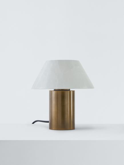 John Lewis Stonemen Cone Table Lamp, White - view 2, White