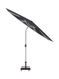 Pacific Glow Defender Centre Pole LED Light Round Parasol and Base with Cover, 3m, Anthracite Grey