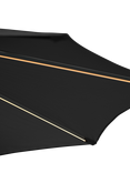 Pacific Glow Defender Centre Pole LED Light Round Parasol and Base with Cover, 3m, Anthracite Grey