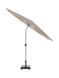 Pacific Glow Defender Centre Pole LED Light Round Parasol and Base with Cover, 3m, Taupe