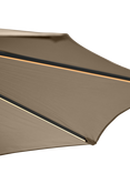 Pacific Glow Defender Centre Pole LED Light Round Parasol and Base with Cover, 3m, Taupe