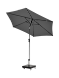 Pacific Riva Centre Pole Parasol & Base with Cover, 2.5m, Anthracite Grey