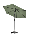 Pacific Riva Centre Pole Parasol & Base with Cover, 2.5m, Olive Green