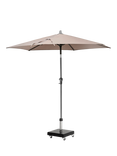 Pacific Riva Centre Pole Parasol & Base with Cover, 2.5m, Taupe