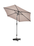 Pacific Riva Centre Pole Parasol & Base with Cover, 2.5m, Taupe