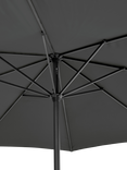Pacific Riva Centre Pole Parasol & Base with Cover, 3.5m, Anthracite Grey