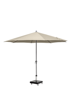 Pacific Riva Centre Pole Parasol & Base with Cover, 3.5m, Champagne