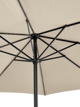 Pacific Riva Centre Pole Parasol & Base with Cover, 3.5m, Champagne