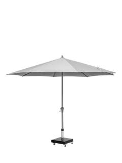 Pacific Riva Centre Pole Parasol & Base with Cover, 3.5m, Luna Grey