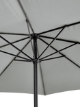 Pacific Riva Centre Pole Parasol & Base with Cover, 3.5m, Luna Grey