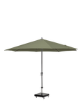 Pacific Riva Centre Pole Parasol & Base with Cover, 3.5m, Olive Green