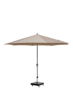 Pacific Riva Centre Pole Parasol & Base with Cover, 3.5m, Taupe